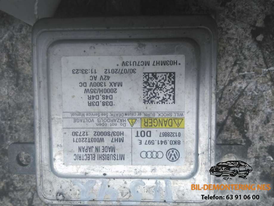 Styreenhet xenon/ballast til Audi A4 2007-2014 (Type IV) (B8) (B8) (8KO941597E|)