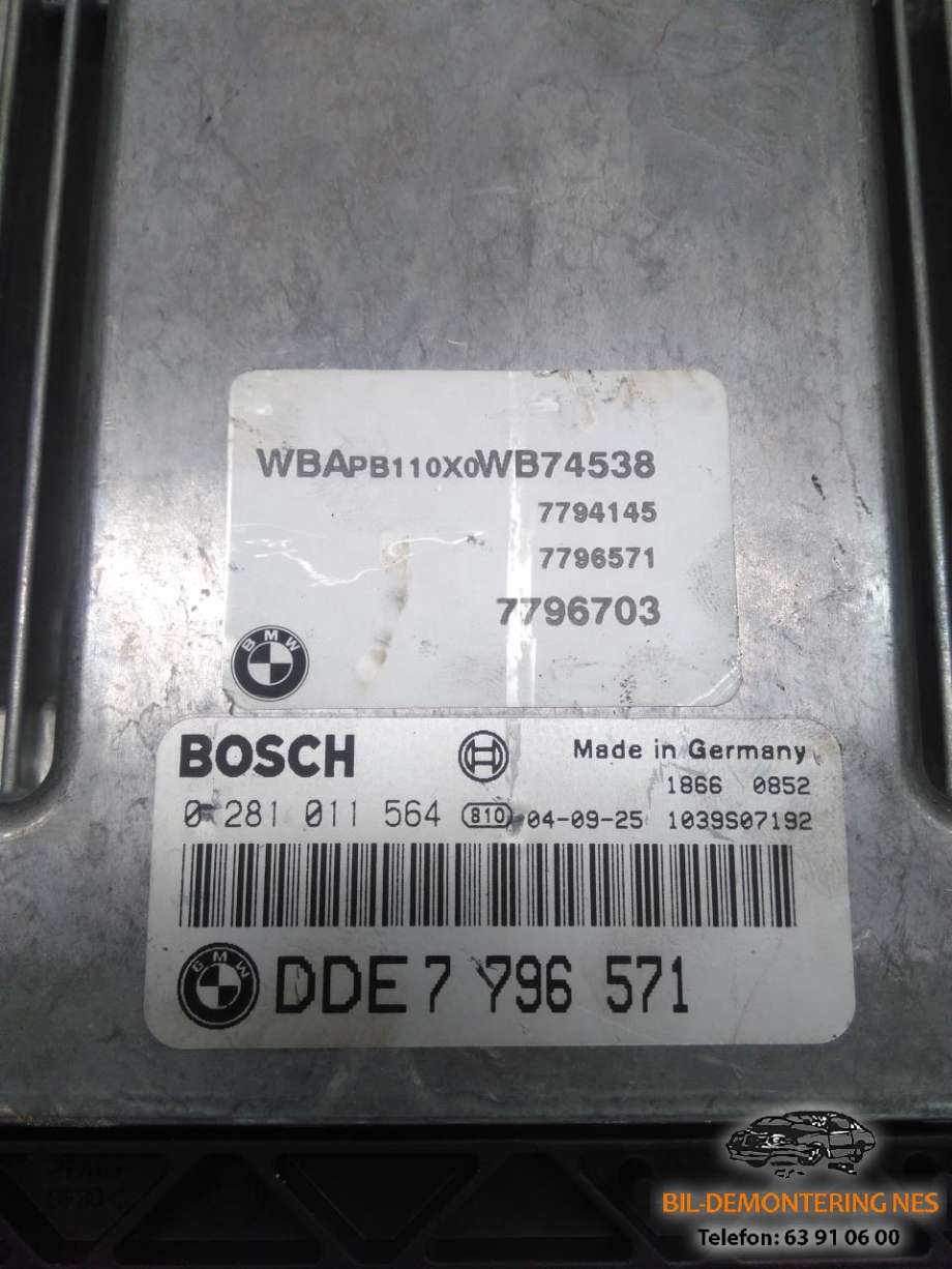 Styreenhet motor til BMW X3 2003-2006 (Fase 1) (E83) (E83) (DDE7796571|0281011564|)