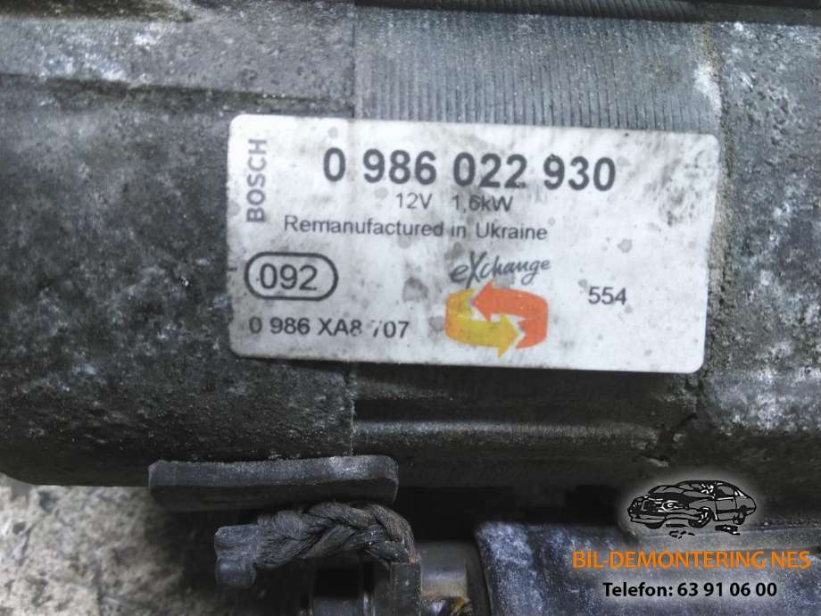 Starter diesel til BMW X3 2003-2006 (Fase 1) (E83) (E83) (0986022930|)