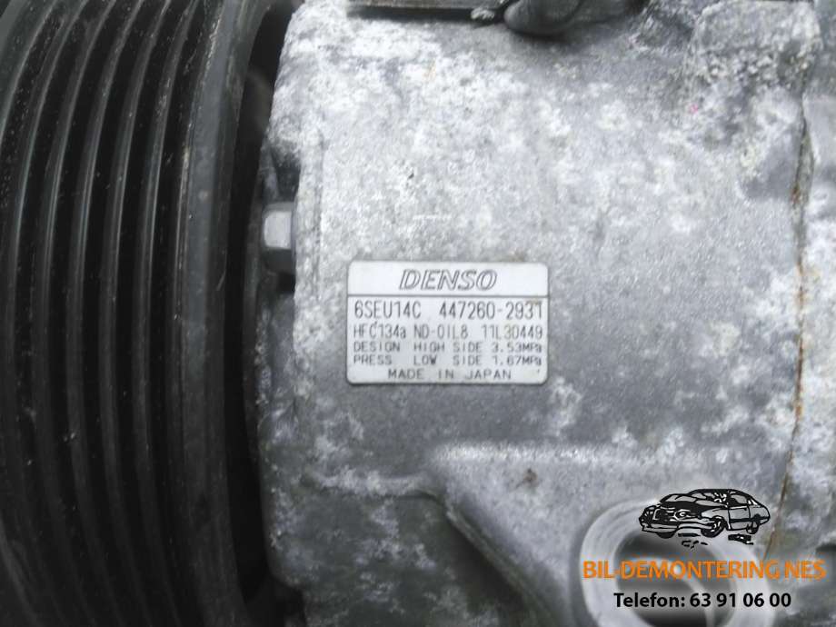 Aircondition kompressor til Toyota RAV4 2009-2013 (Type III, Fase 2)  (DENSO|4472602931|)
