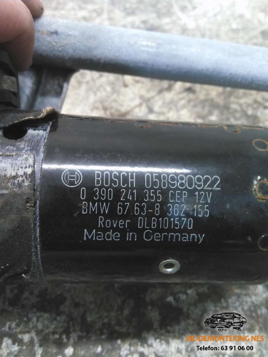 Viskermotor frontrute komplett m/overføring til BMW 3-Serie 1998-2005 (E46) (E46) 