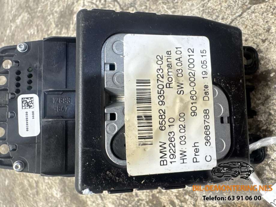 Bilstereo navigasjon betjeningspanel til BMW 2-Serie, Active/Gran Tourer 2014-->> (F45/F46) (F45/F46) (9350723-02|)