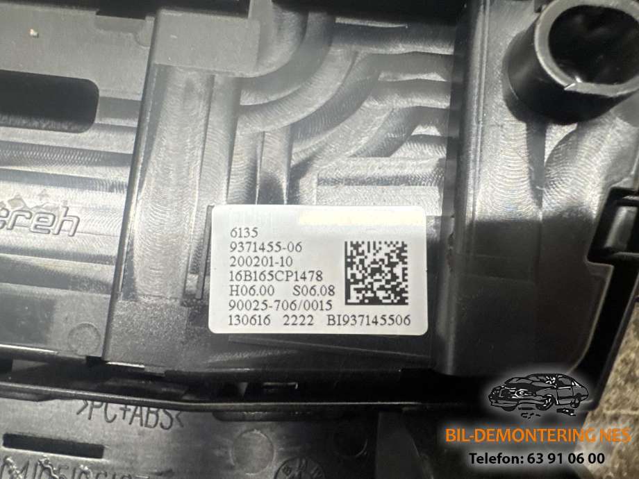 Bilstereo betjeningspanel til BMW 2-Serie, Active/Gran Tourer 2014-->> (F45/F46) (F45/F46) (9371455-06|)