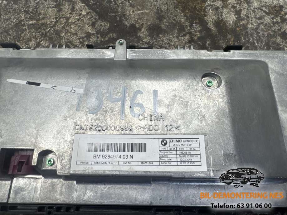 Bilstereo navigasjon skjerm til BMW 5-Serie 2010-2017 (F10/F11) (F10/F11) (928497403N|)