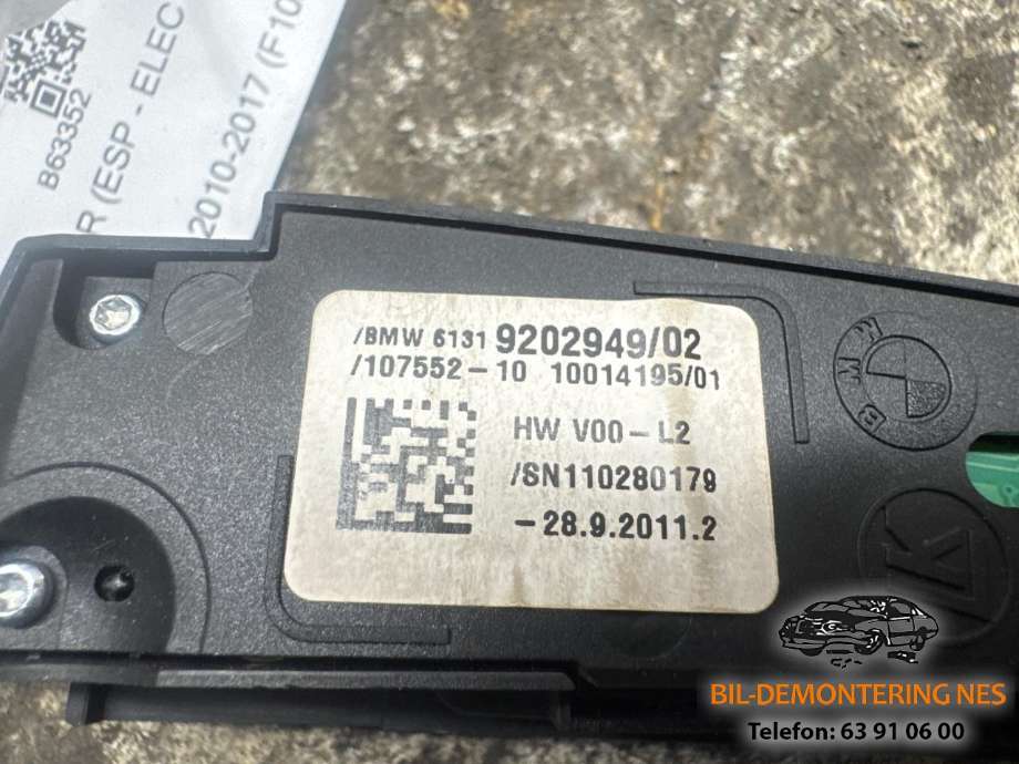 Bryter (ESP - Electronic Stability Program) til BMW 5-Serie 2010-2017 (F10/F11) (F10/F11) (6131920294902|)