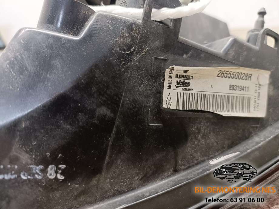 Baklykt venstre indre til Renault Megane 2009-2016 Type III  (265550028R|)