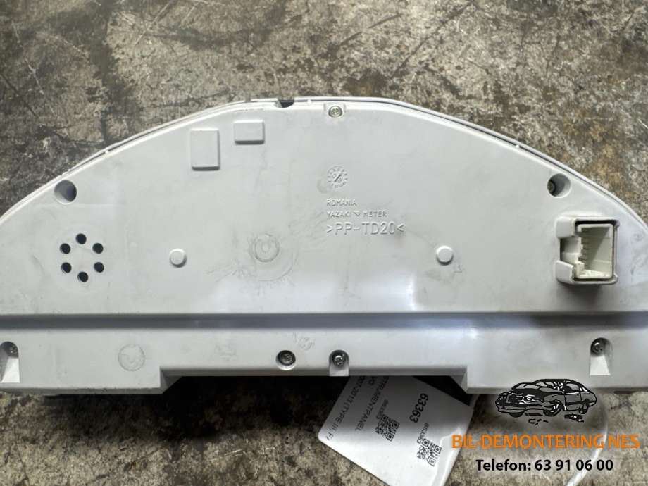 Instrumentpanel til Volvo V70 2007-2013 (Type III, Fase 1)  (30786623AB|36002195|)