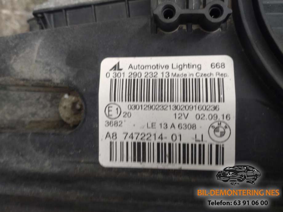Frontlykt høyre full-LED til BMW 2-Serie, Active/Gran Tourer 2014-->> (F45/F46) (F45/F46) 