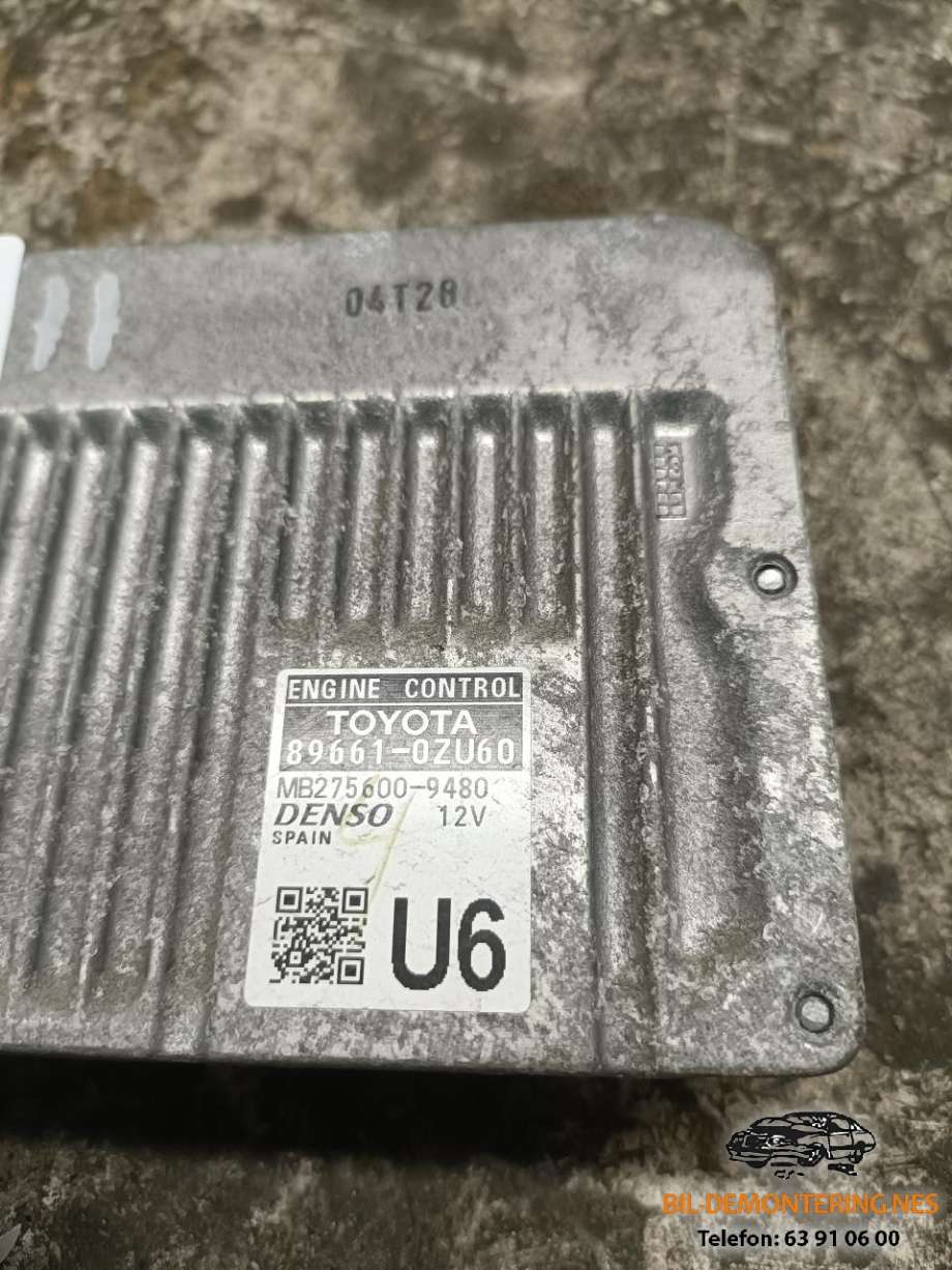 Styreenhet motor til Toyota Auris 2015-2019 (Type II, Fase 2)  (DENSO|89661-0ZU60|275600-9480|)