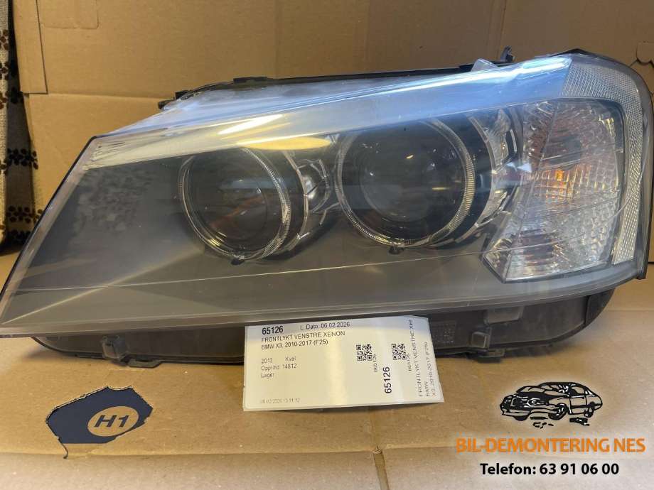 Frontlykt venstre xenon til BMW X3 2010-2017 (F25) (F25) (AL|7276991|63117276991|)