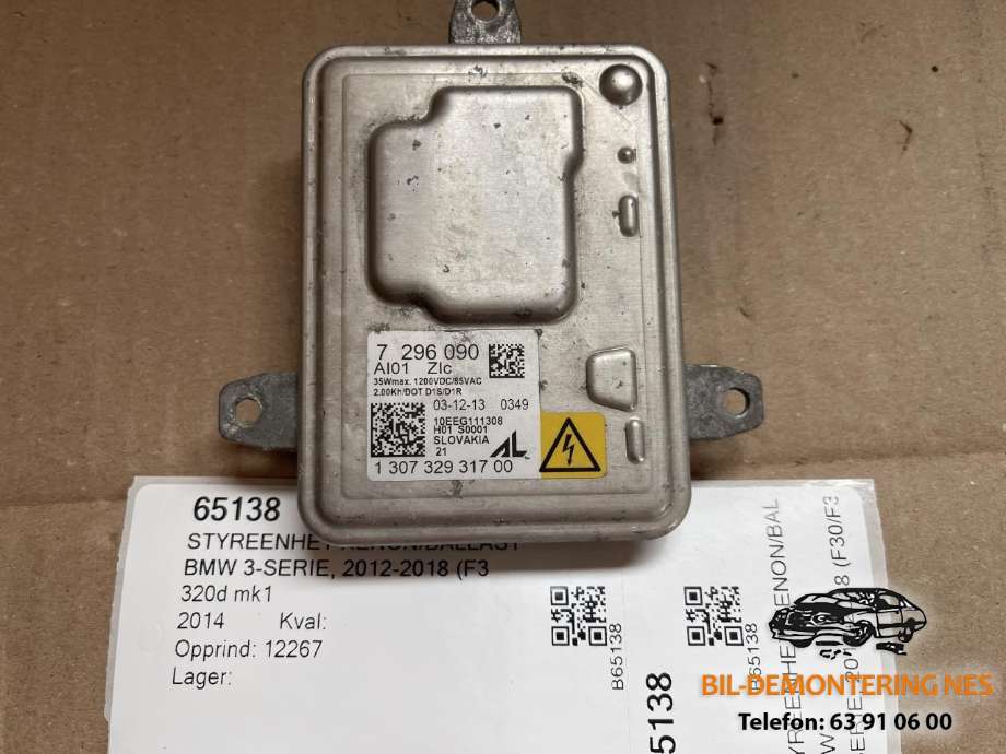 Styreenhet xenon/ballast til BMW 3-Serie 2012-2018 (F30/F31/F34) (F30/F31/F34) (AL|7296090|130732931700|)