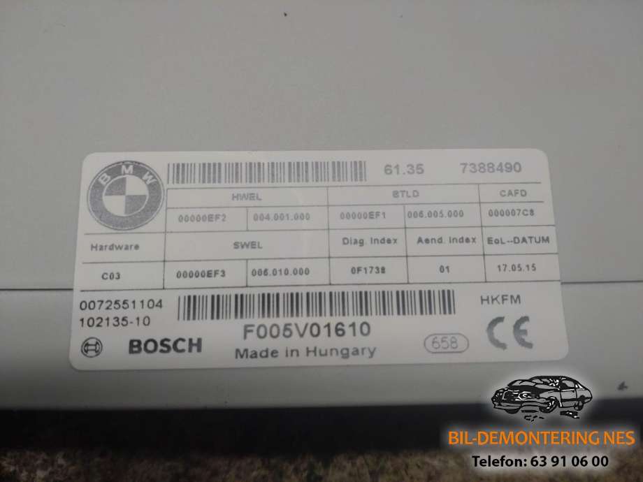 Styreenhet elektrisk bakluke til BMW 2-Serie, Active/Gran Tourer 2014-->> (F45/F46) (F45/F46) (BOSCH|F005V01610|)