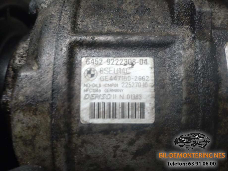 Aircondition kompressor til BMW 1-Serie 2011-2015 (Fase 1) (F20/F21) (F20/F21) (64529222308-04|)