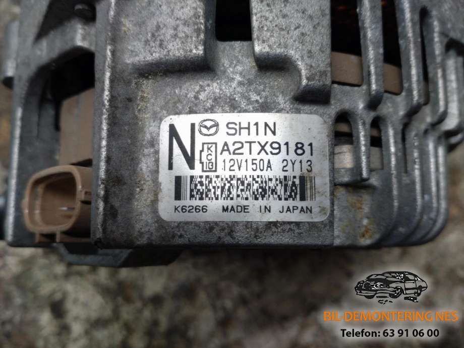 Dynamo diesel til Mazda 6 2013-2015 (Type III, Fase 1)  (A2TX9181|)