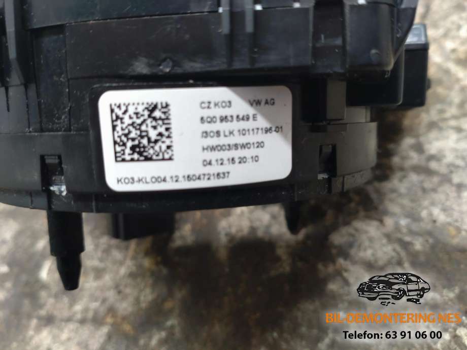 Airbag slepering til VW e-Golf 2014-2017 (Fase 1)  (5Q0953549E|)