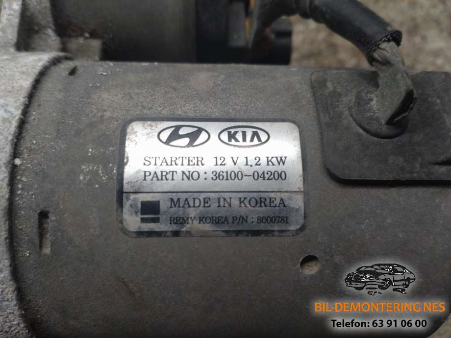 Starter til Hyundai i20 2015-2020 (Type II)  (36100-04200|)
