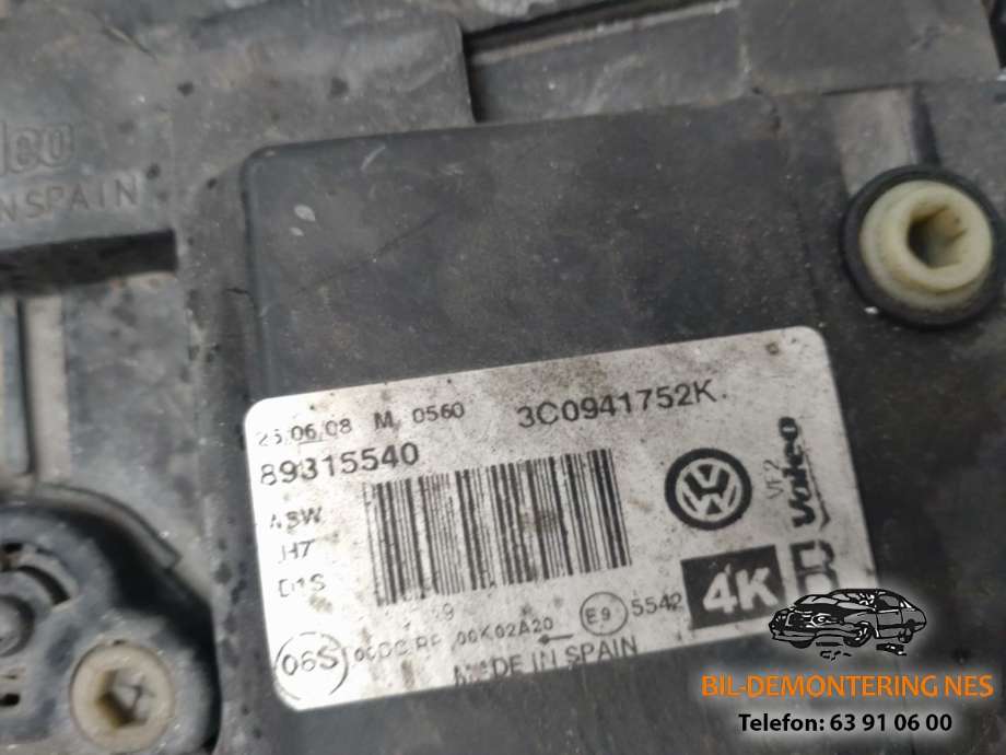 Frontlykt høyre xenon til VW Passat 2005-2010 (B6) (B6) (3C0941752K|89315540|)
