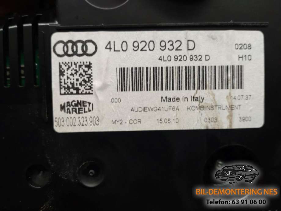 Instrumentpanel til Audi Q7 2010-2015 (Type I, Fase 2)  
