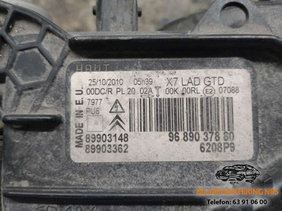 Frontlykt venstre xenon til Citroën C5 2008-2017 (Type II)  (9689037880|)