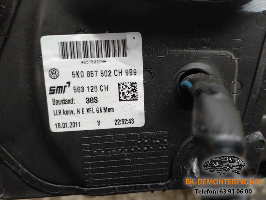 Speil høyre til VW Golf VI 2008-2012  (8K0857502|)