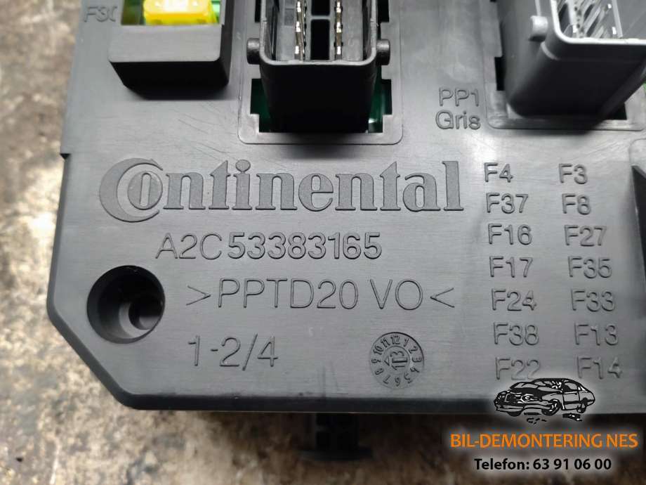 Sikringsboks kupe til Peugeot 308 2013-2021 (Type II)  (A2C32427600|A2C53383165|980668788001)