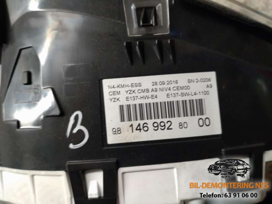 Instrumentpanel til Peugeot 2008 2013-2019 (Type I)  (9814699280|9814039580|)
