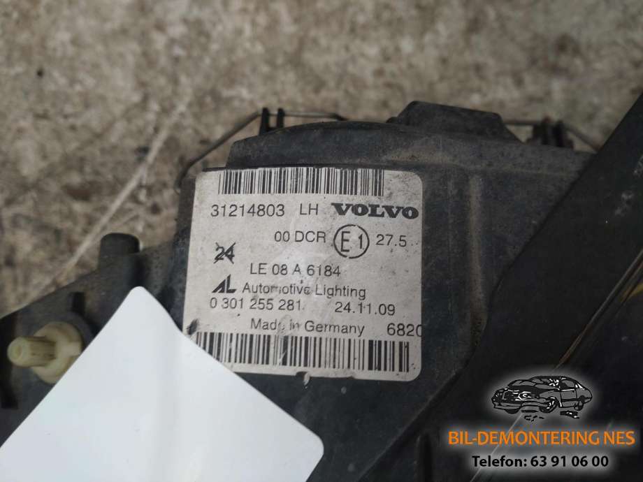 Frontlykt venstre xenon til Volvo C30 2010-2012 (Fase 2) (31214803|)
