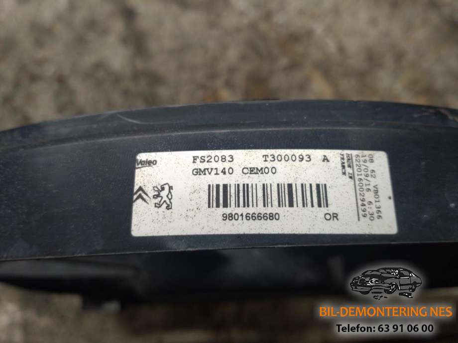 Kjølevifte elektrisk til Peugeot 2008 2013-2019 (Type I)  (8033-M00-008|980166680|)