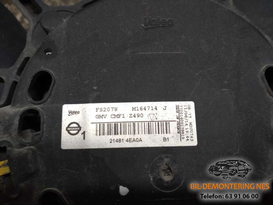 Kjølevifte elektrisk til Nissan Qashqai 2014-2021 (Type II)  (214814EA0A|)