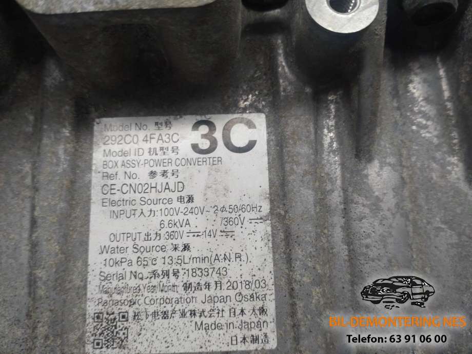 Batterilader (OBC - On Board Charger) til Nissan E-NV200 2014-->>  