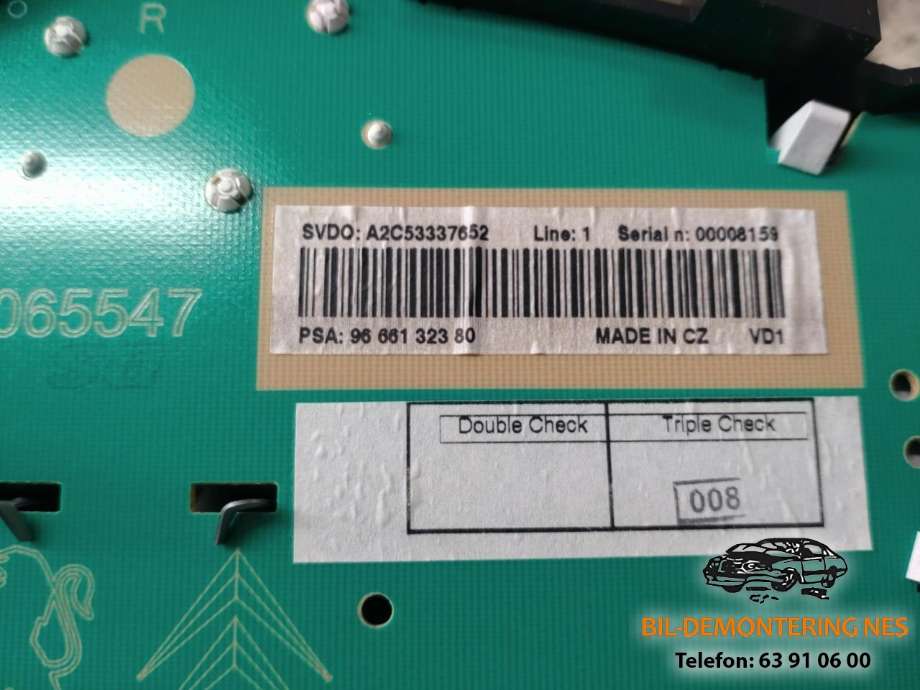 Instrumentpanel til Peugeot 207 2006-2012  (9666132380|)