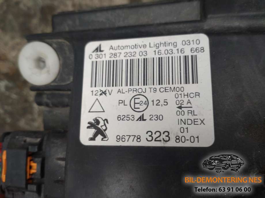 Frontlykt høyre full-LED til Peugeot 308 2013-2021 (Type II)  (9677832380|)