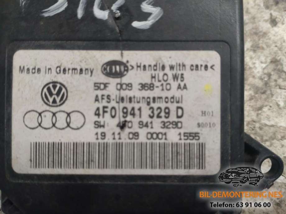 Styreenhet xenon/ballast til Audi A6 2008-2011 (Type III, Fase 2) (C6) (C6) (HELLA|4F0941329D|)