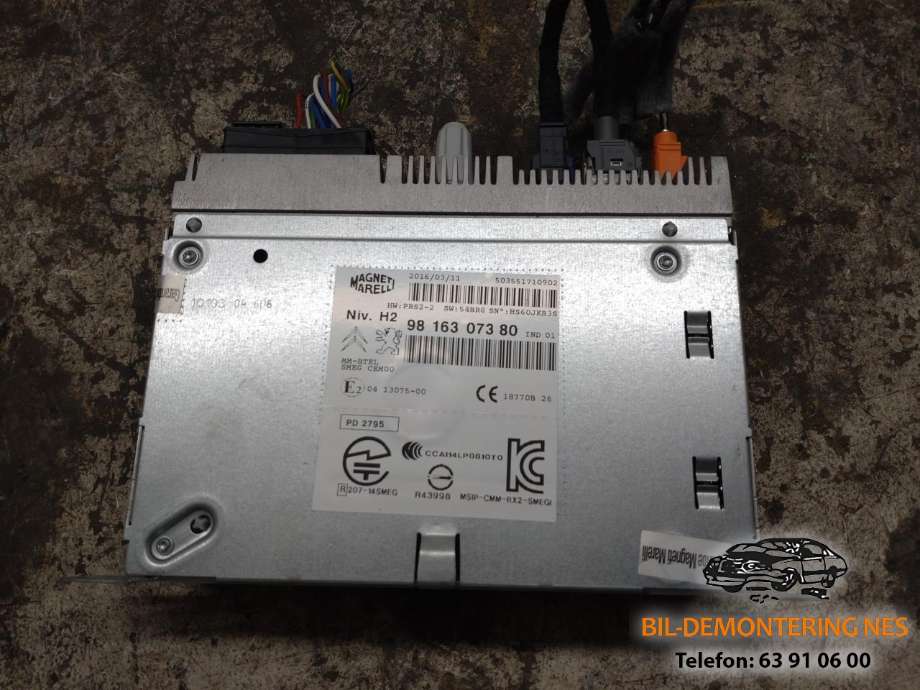 Bilstereo til Peugeot 308, 2013-2021 (Type II)  (MEGNETI MARELLI|9816307380)