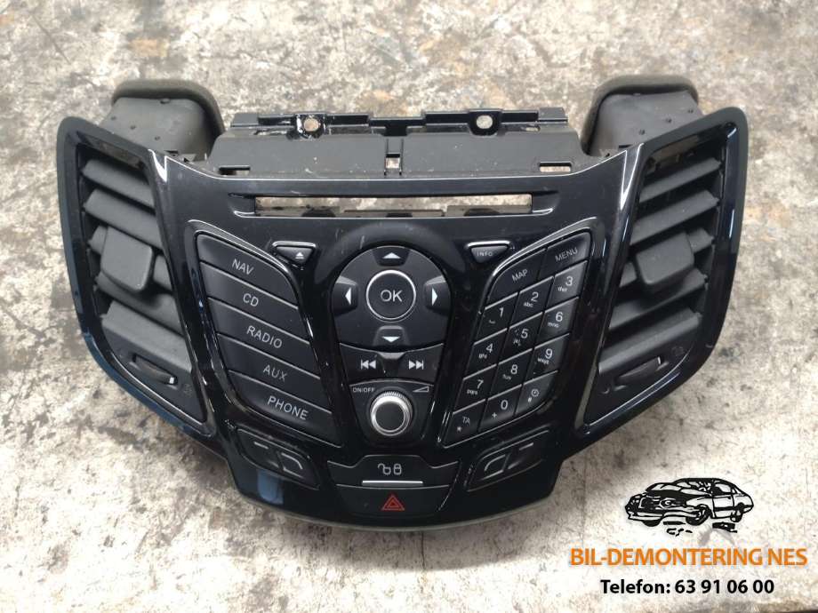Bilstereo betjeningspanel til Ford Fiesta, 2013-2017 (Type VI, Fase 2)  (C1BT1BK811RA)