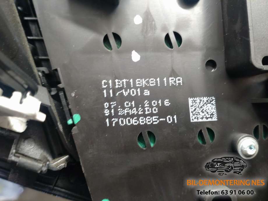 Bilstereo betjeningspanel til Ford Fiesta 2013-2017 (Type VI, Fase 2)  (C1BT1BK811RA|)