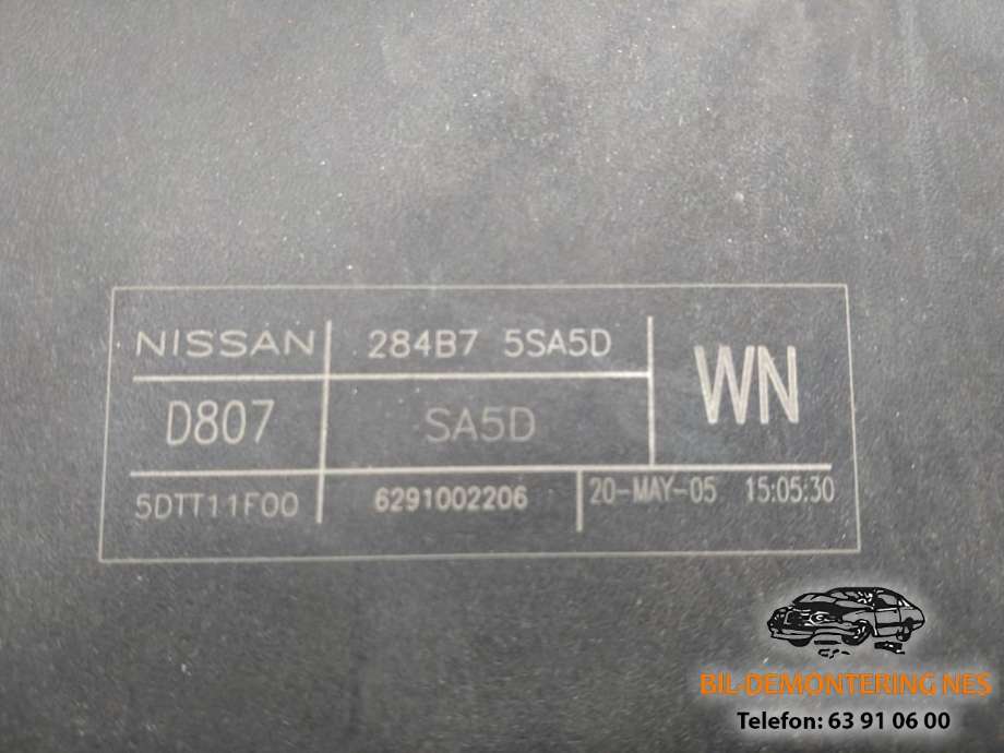 Sikringsboks motorrom til Nissan Leaf 2018-->> (Type II)  (284B7 5SA5D|)