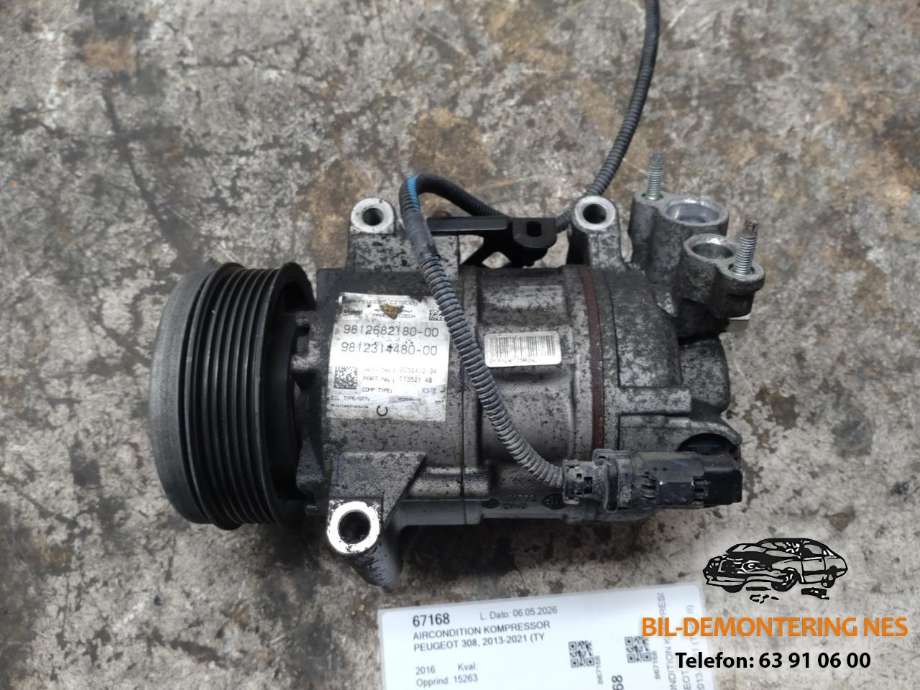 Aircondition kompressor til Peugeot 308, 2013-2021 (Type II)  (9812682180-00)