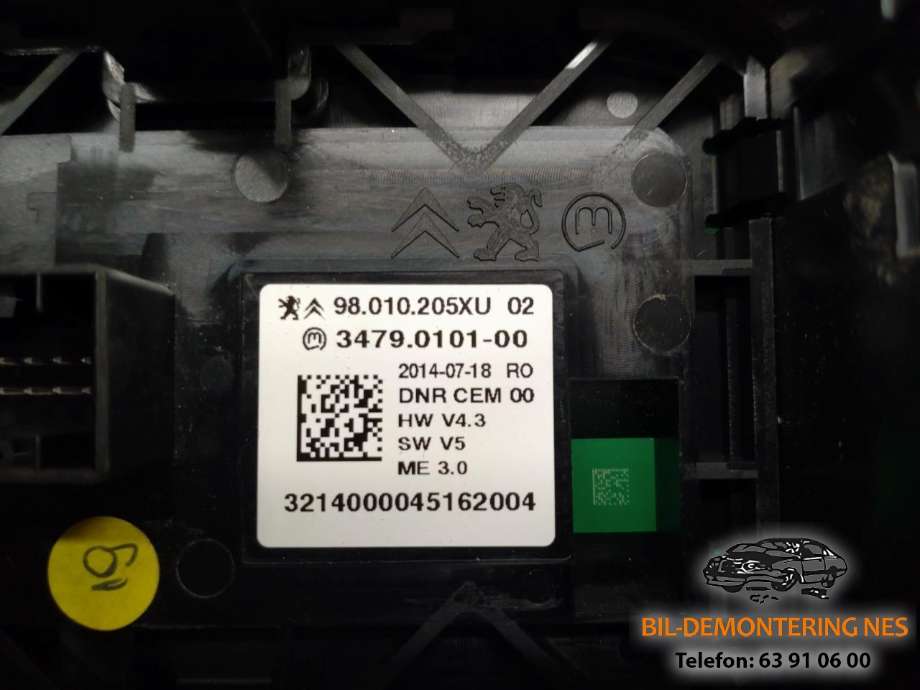 Girstang/girvelger automat til Citroën C4, Cactus 2014-2017 (Fase 1)  (98010205XU|)