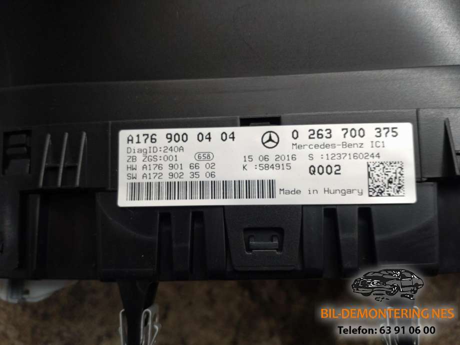 Instrumentpanel til Mercedes A-Klasse 2012-2018 (W176) (W176) (A1769000404|)