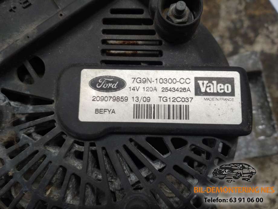 Dynamo til Ford Fiesta 2008-2012 (Type VI, Fase 1) (VALEO|7G9N-10300CC|)