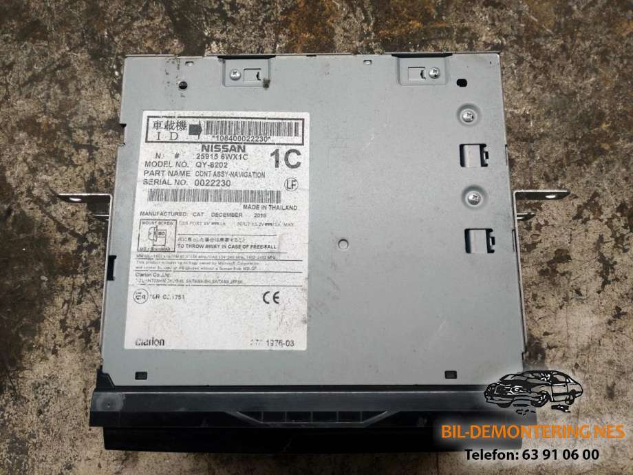 Multimedia display (MCU - Media Controller Unit) til Nissan E-NV200 2014-->>