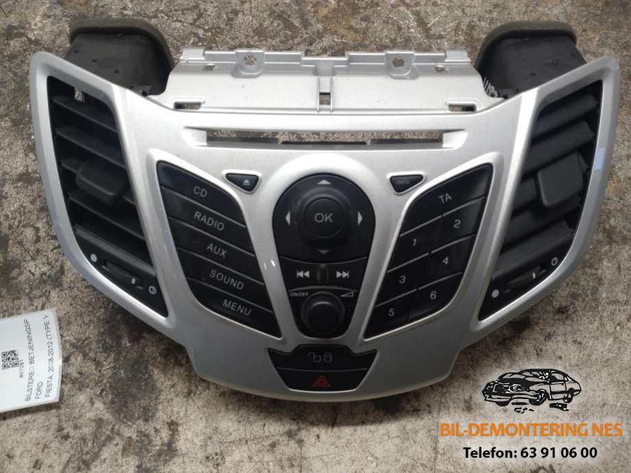 Bilstereo betjeningspanel til Ford Fiesta, 2008-2012 (Type VI, Fase 1)  (8A6T18K811AD)