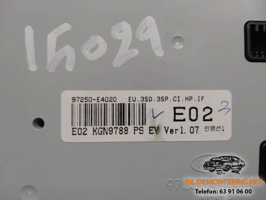 Varmeapparat betjening til Kia Soul 2014-2019 (Type II)  (S7250-E4020|)
