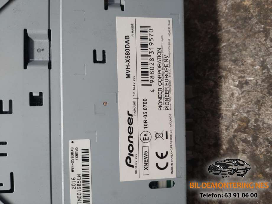 Bilstereo til Škoda Octavia 2009-2013 (Type II, Fase 2)  (MVH-X580DAB|)
