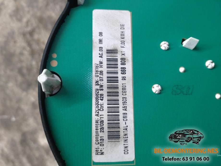 Instrumentpanel til Citroën DS3 2010-2019  (96668808XT|)
