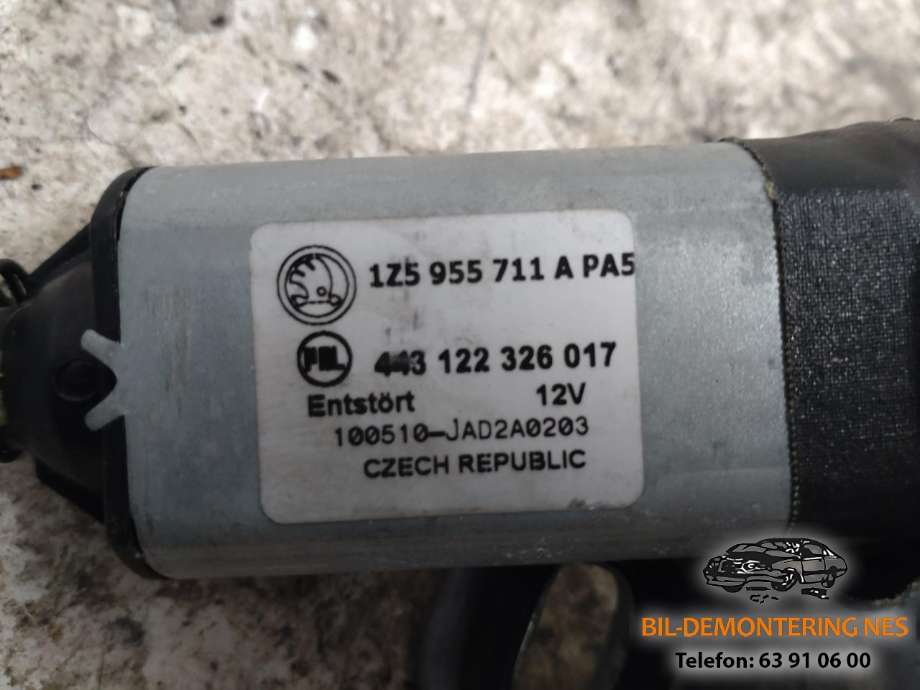 Viskermotor bakrute til Škoda Octavia 2009-2013 (Type II, Fase 2)  (1Z1955711A|)