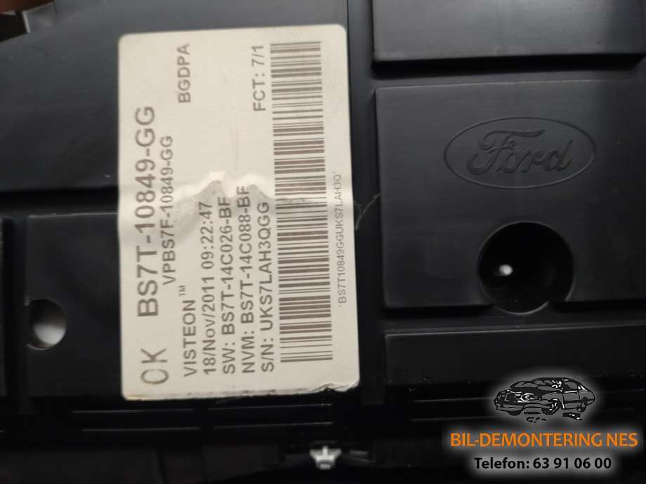 Instrumentpanel til Ford Galaxy 2010-2015 (Type III, Fase 2)  