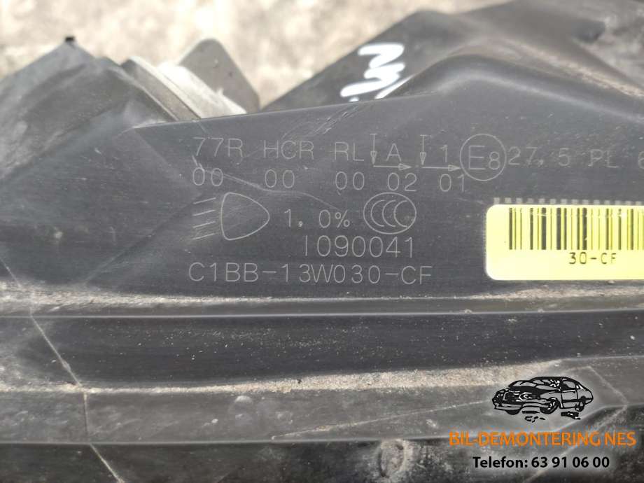 Frontlykt venstre halogen til Ford Fiesta 2013-2017 (Type VI, Fase 2)  (C1BB-13W030-CF|)