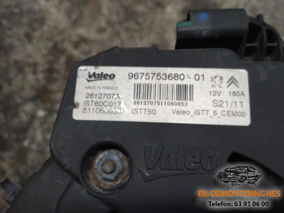 Dynamo diesel til Citroën C5 2008-2017 (Type II)  (VALEO|9675753680|)